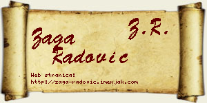 Zaga Radović vizit kartica